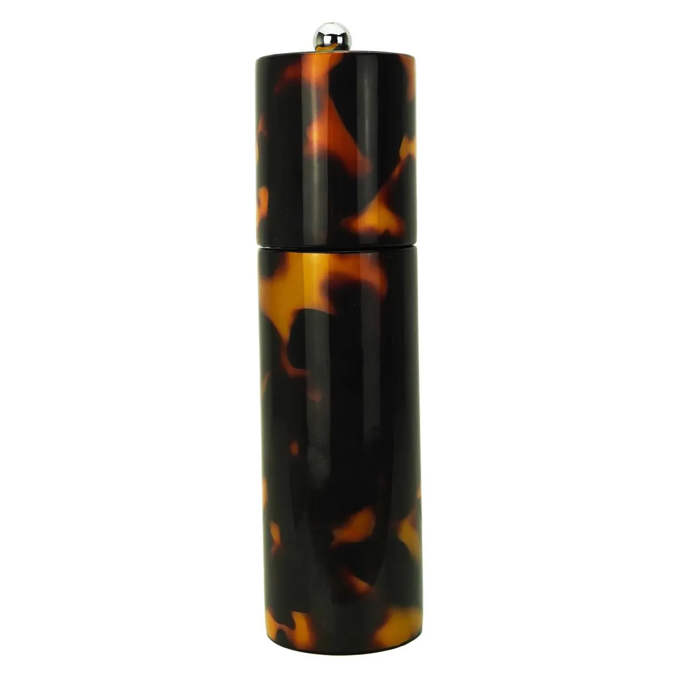 Faux Tortoiseshell Round Column Salt & Pepper Grinder