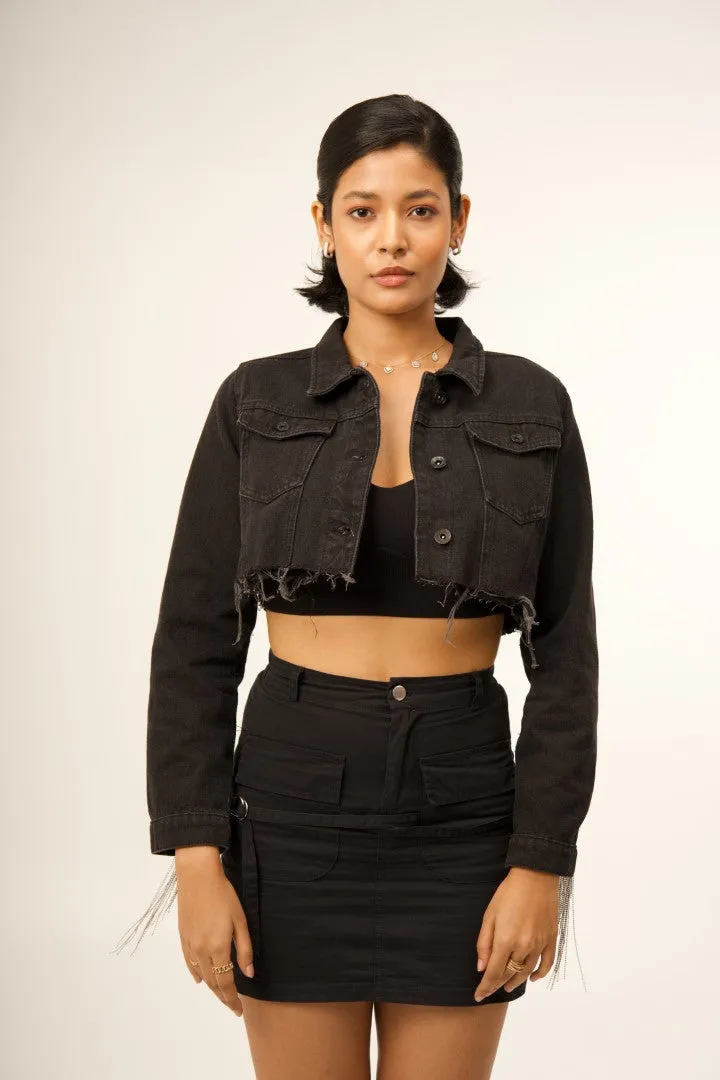 FRINGE WILD ONES CROPPED VALKYRE JACKET