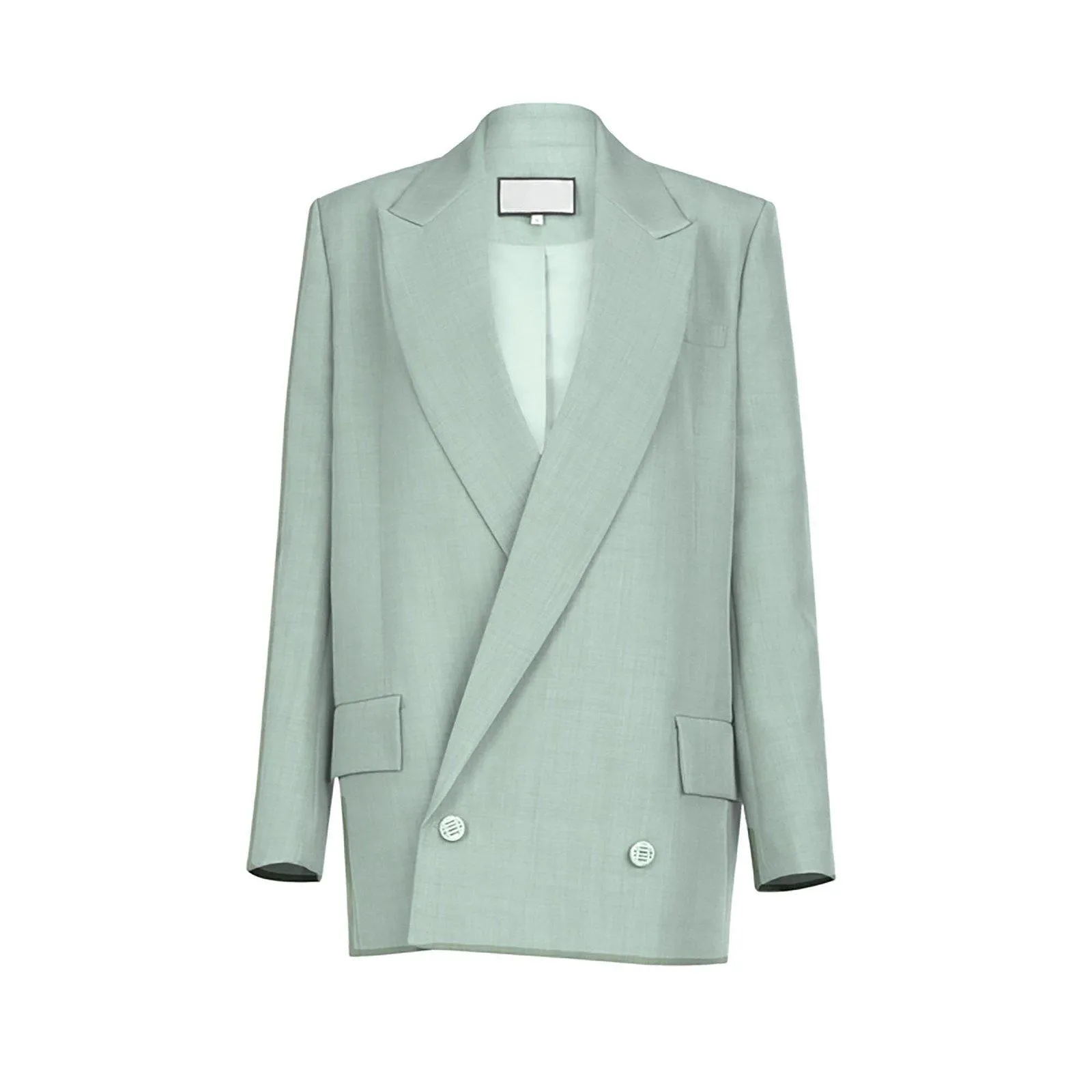 Front Two Button Notched Collar Blazer