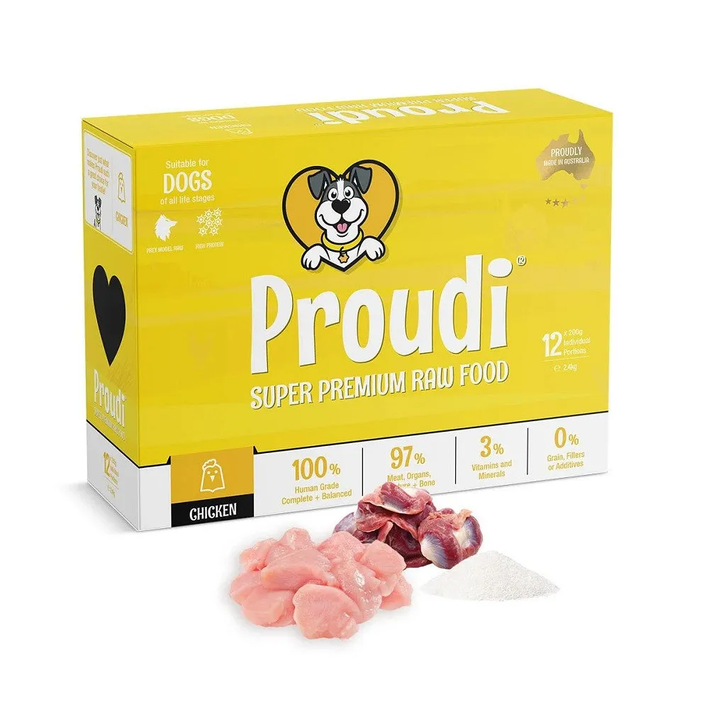 Frozen Single Protein Chicken Raw Dog Food