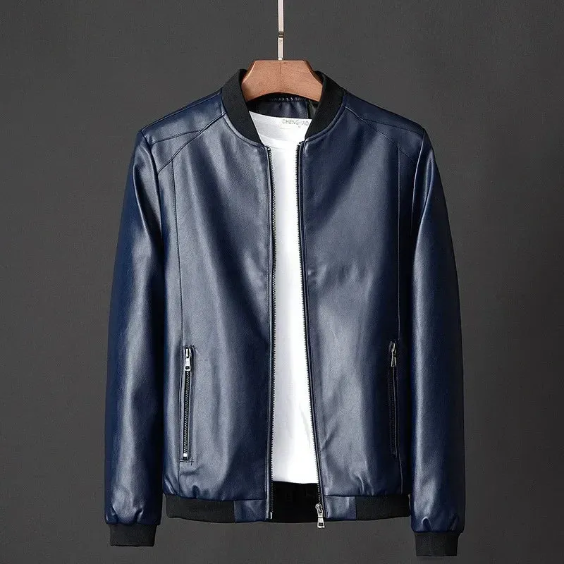 Funki Buys | Jackets | Men's Faux Leather Slim Fit  Dress Jackets