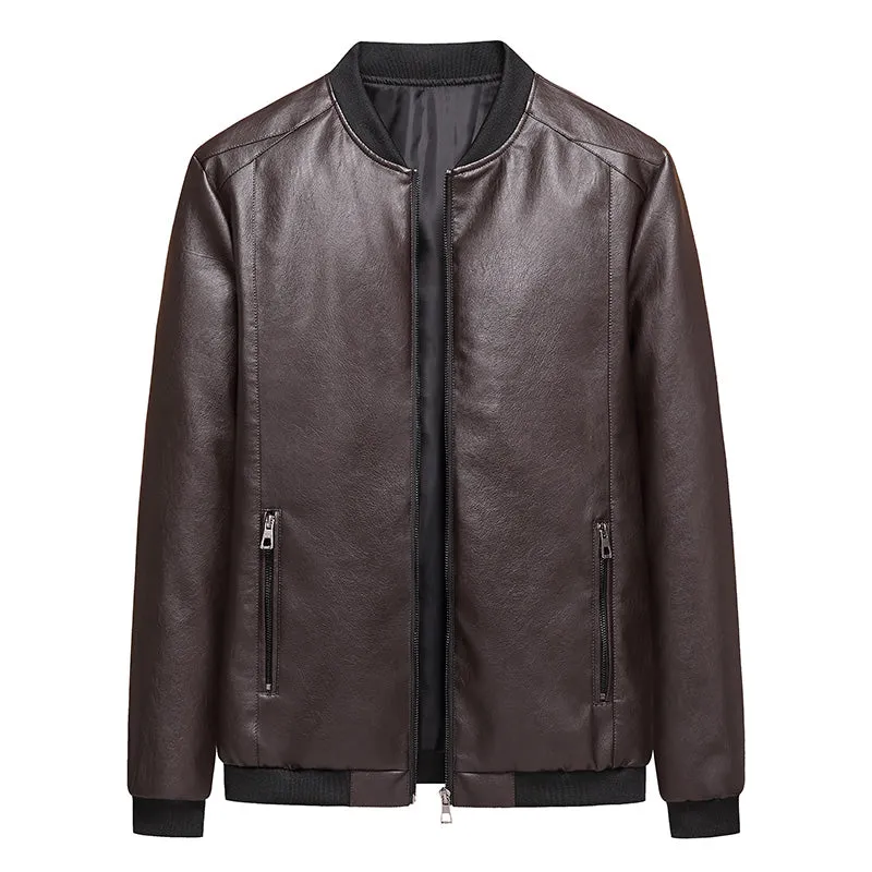 Funki Buys | Jackets | Men's Faux Leather Slim Fit  Dress Jackets