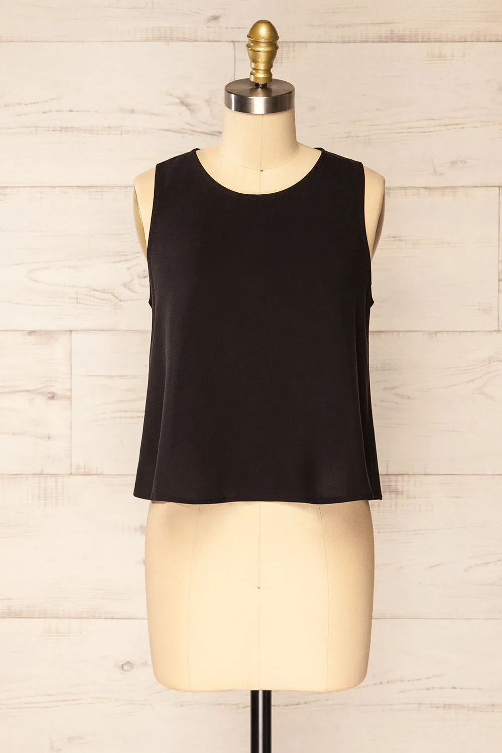 Gatineau Black | Round Neck Tank Top