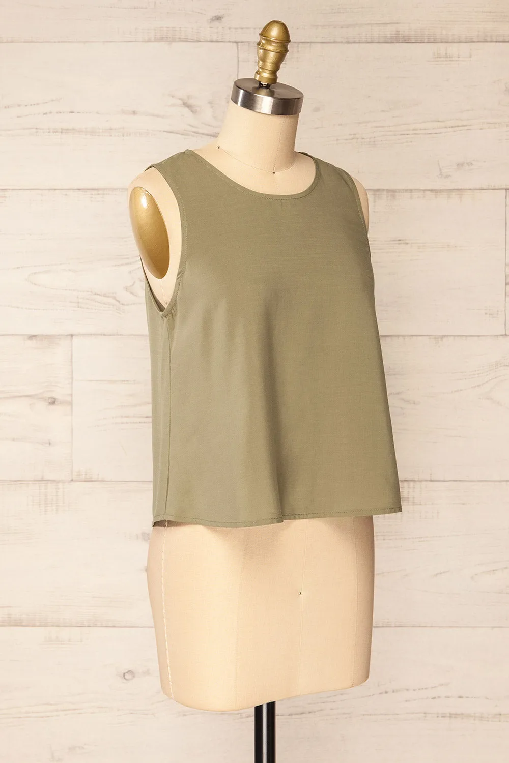 Gatineau Khaki | Round Neck Tank Top