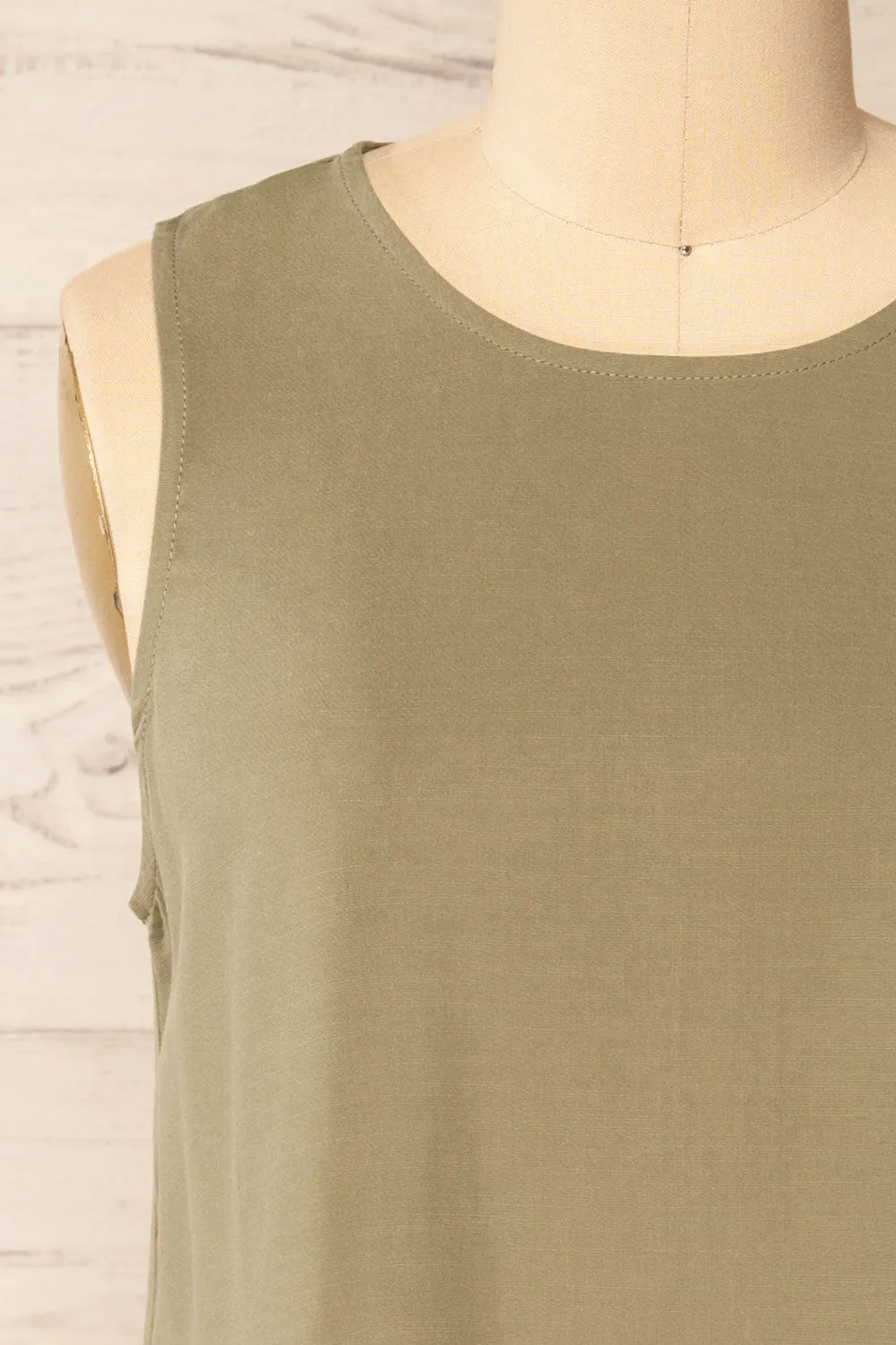 Gatineau Khaki | Round Neck Tank Top