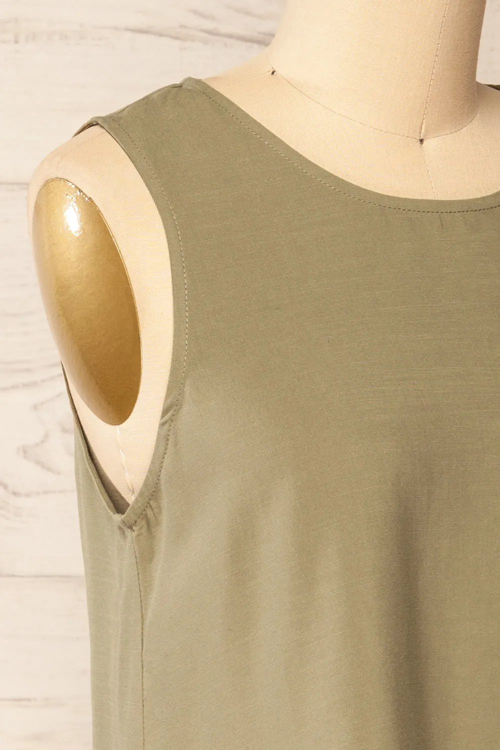 Gatineau Khaki | Round Neck Tank Top