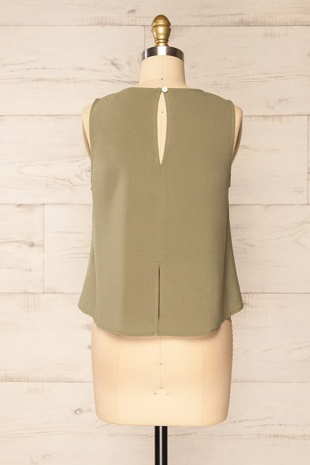 Gatineau Khaki | Round Neck Tank Top