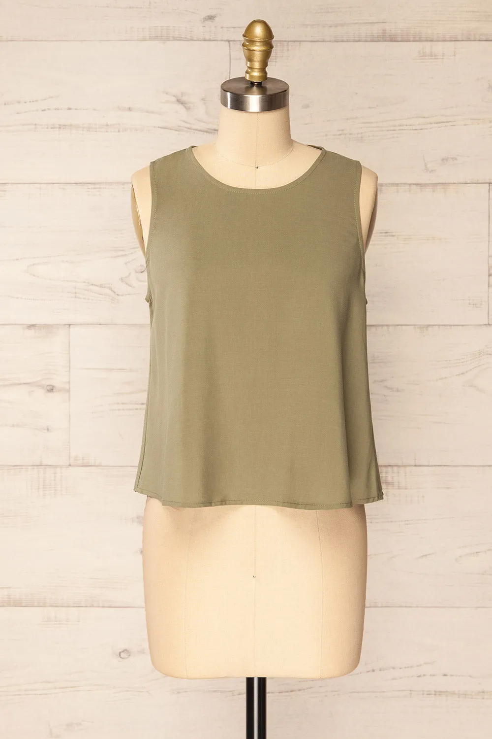 Gatineau Khaki | Round Neck Tank Top