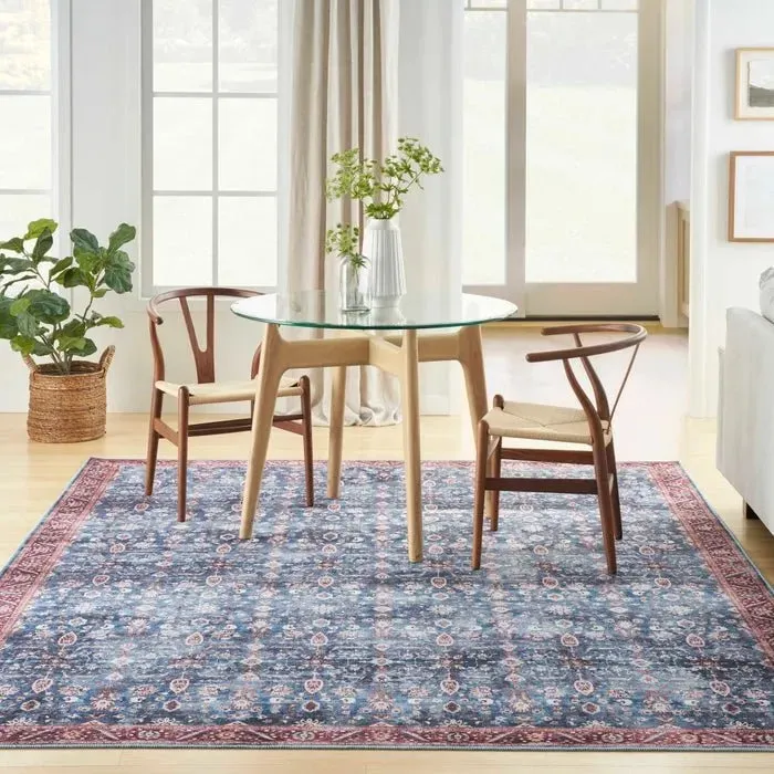 Grand Washables GRW06 Blue/Brick Rug