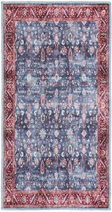 Grand Washables GRW06 Blue/Brick Rug