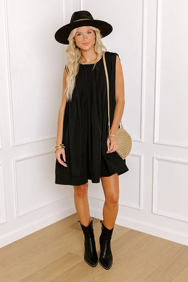 Happy Moment Mini Dress in Black