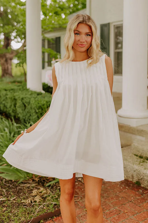 Happy Moment Mini Dress in White