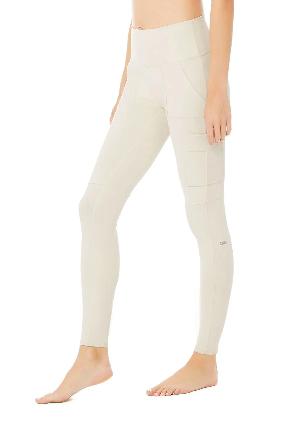 High-Waist Cargo Legging - Bone