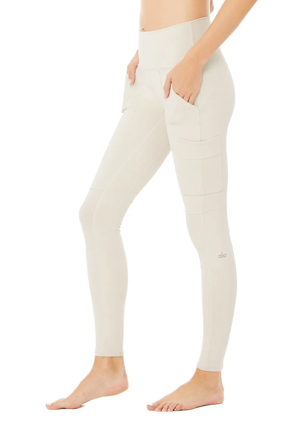 High-Waist Cargo Legging - Bone