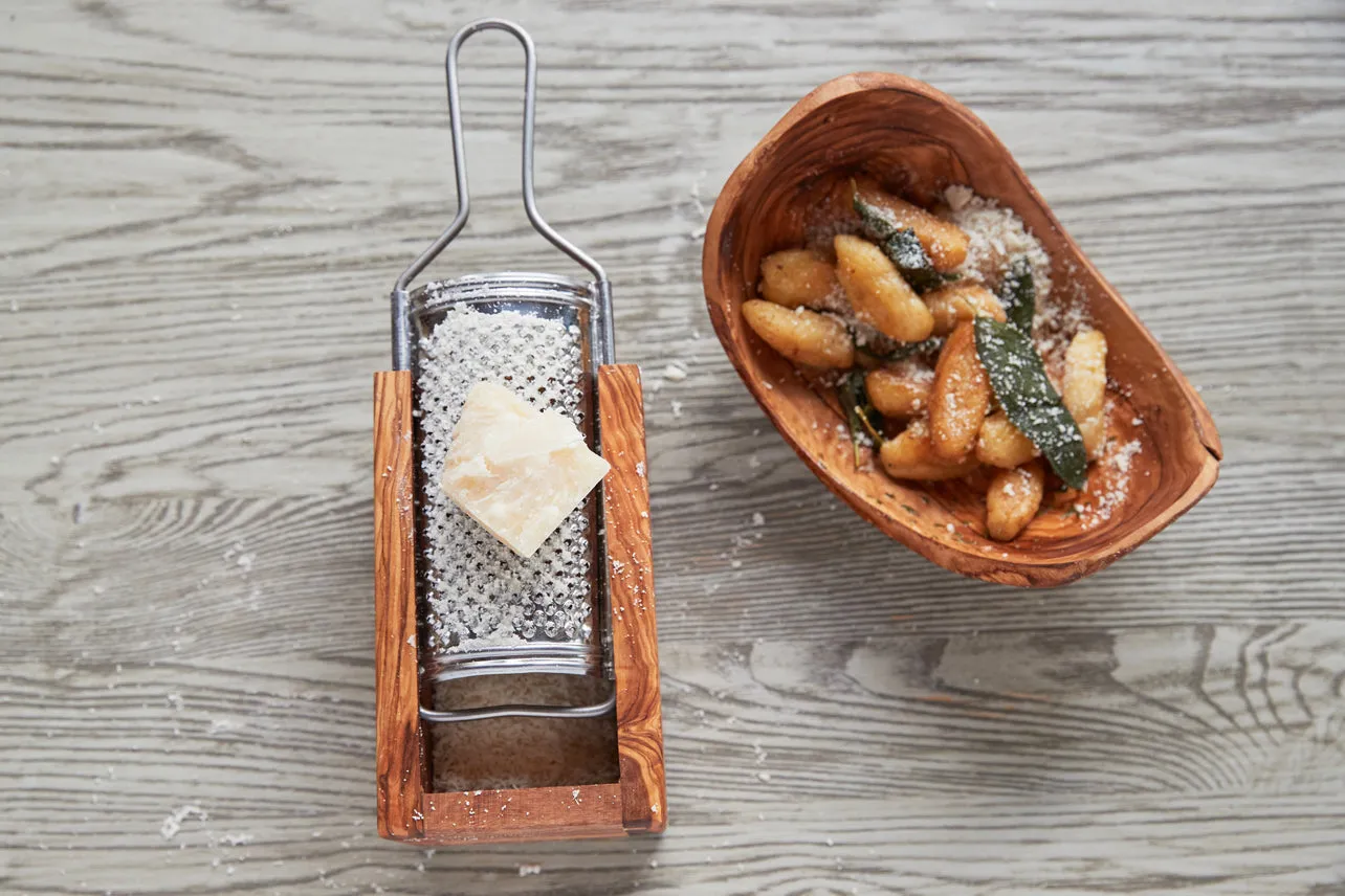 Italian Olivewood Parmesan Cheese Box Grater by Verve Culture