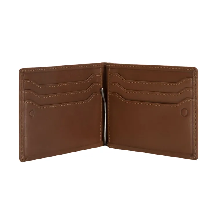 Jekyll & Hide Leather Money Clip Wallet - Tan