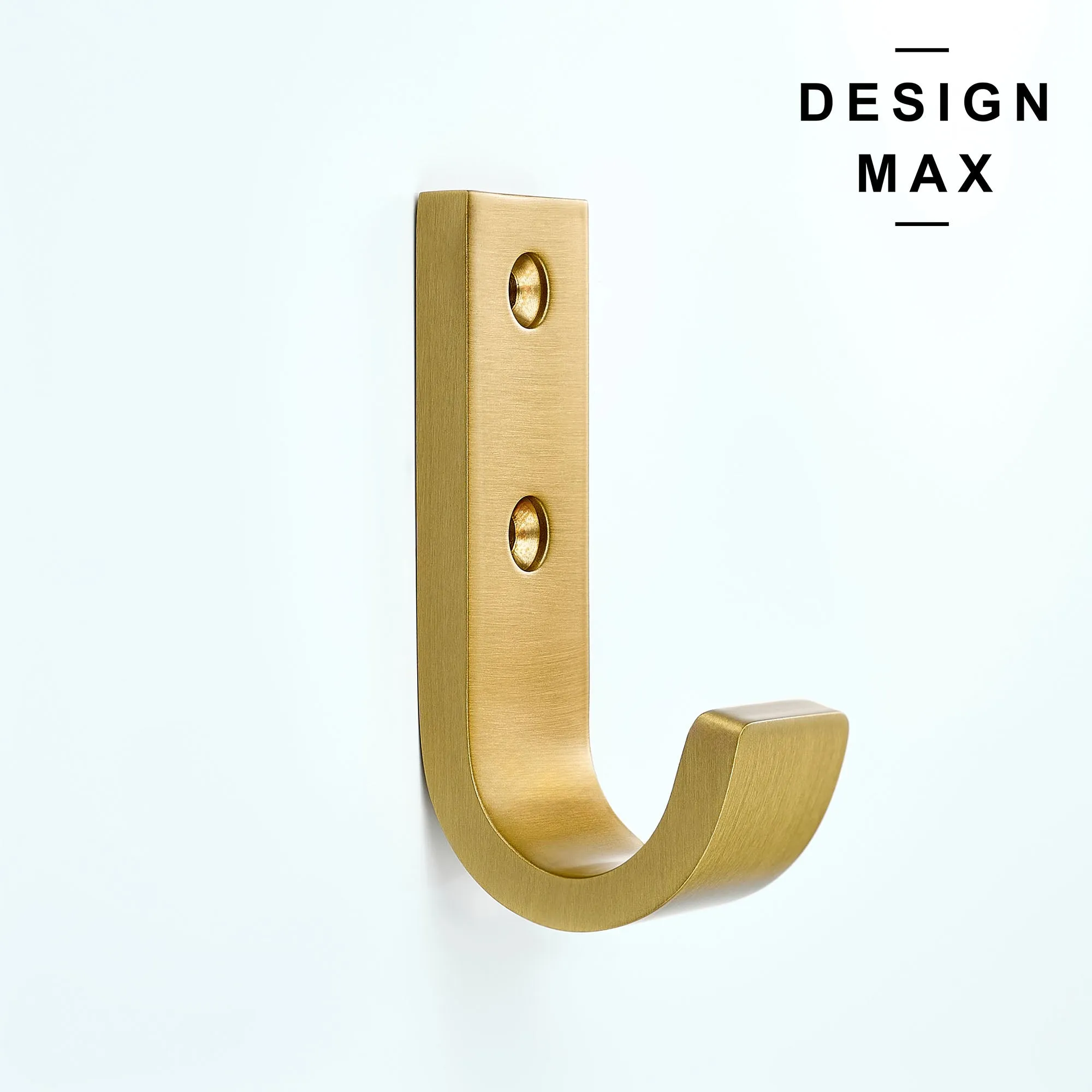 Jocelyn Full Size J Matte Black Brass Mudroom Wall Hook