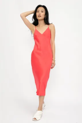 Jodie V-Neck Slip Dress in Diva Pink