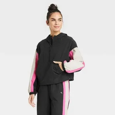 Joylab Women's Pullover Winter Hooded Windbreaker Jacket