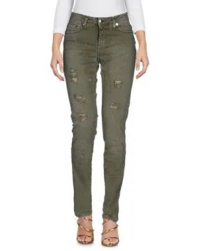 Just Cavalli Women Denim trousers Military green 29 jeans