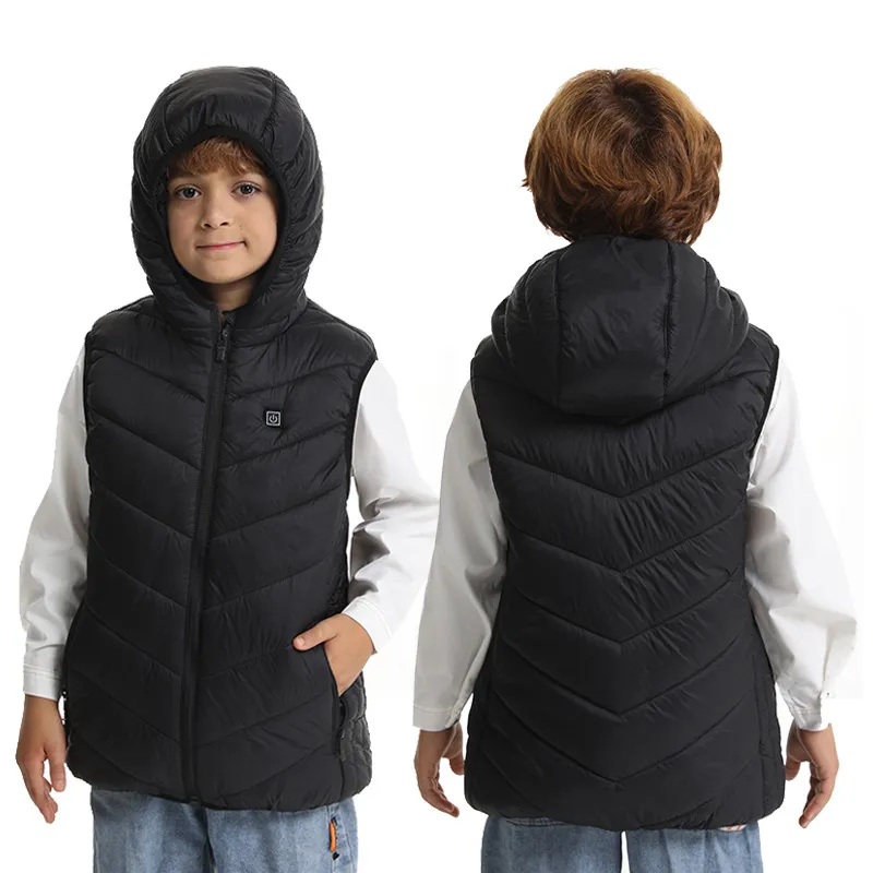 Kids Hooded Heated Gilet