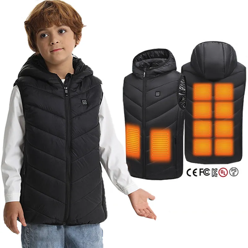 Kids Hooded Heated Gilet