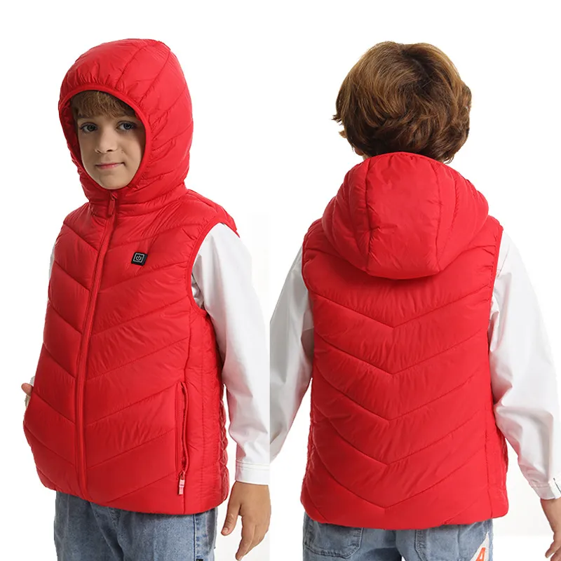 Kids Hooded Heated Gilet