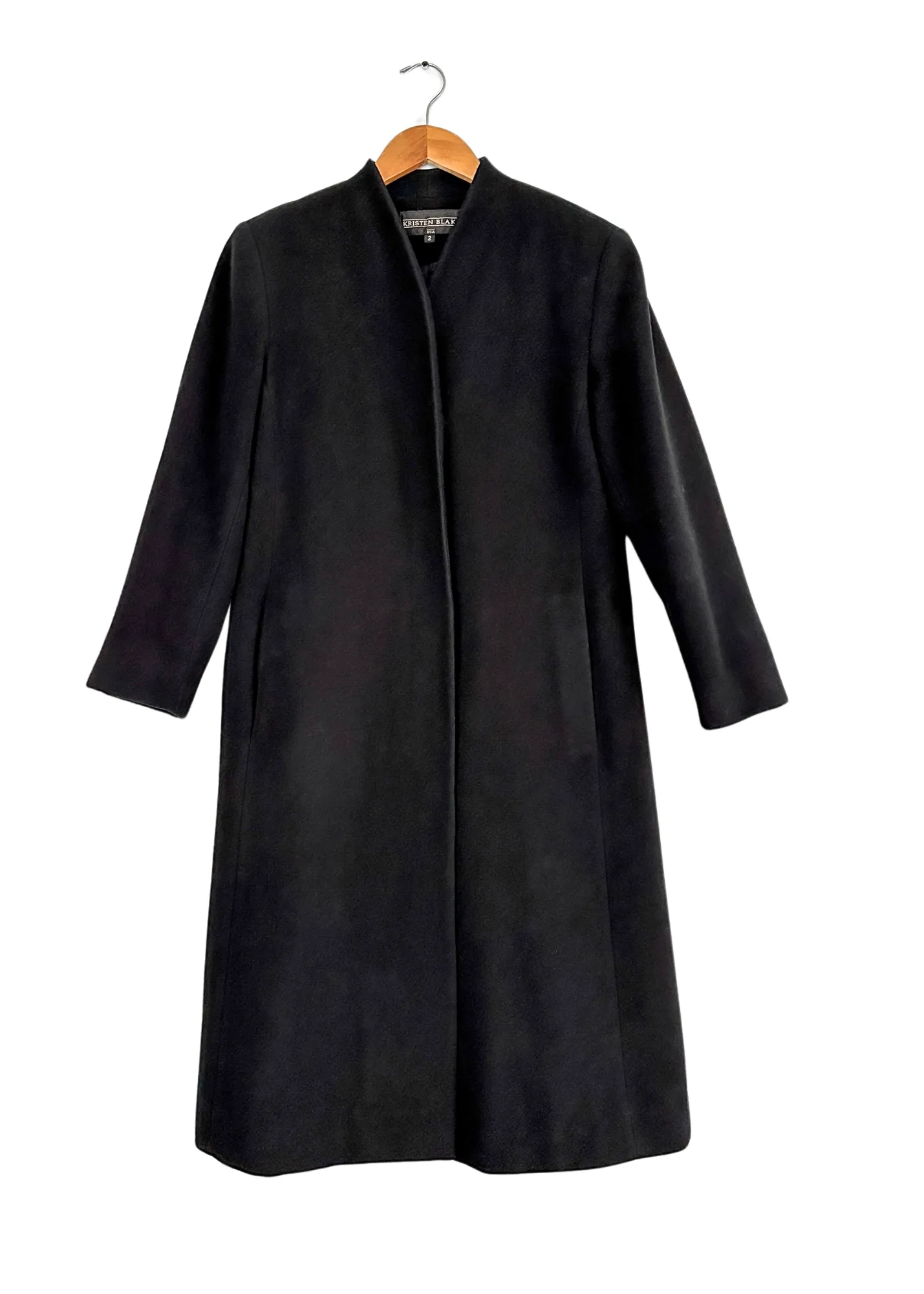 Kristen Blake Timeless Cashmere Blend Black Coat (S or 2/4)