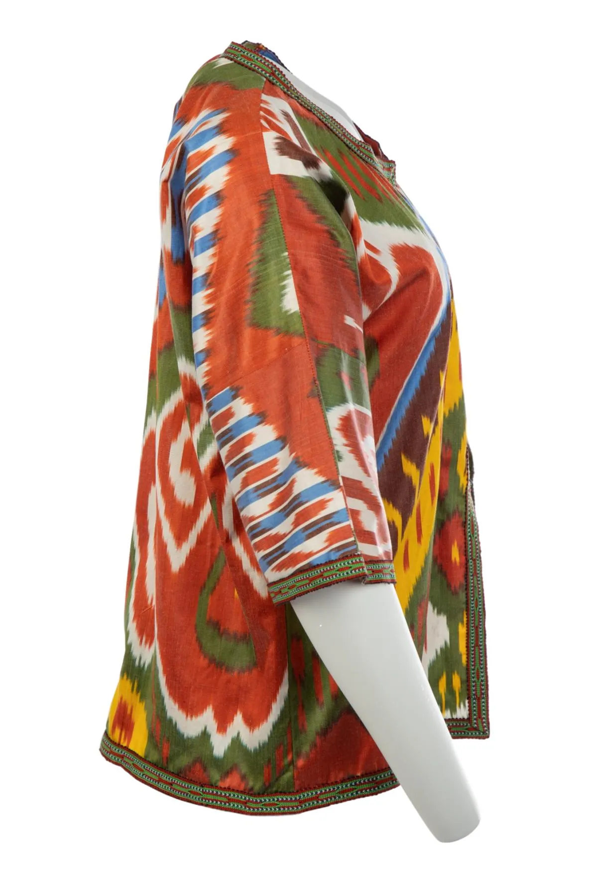 Lafayette Silk Ikat Jacket - Red, Green, Multi