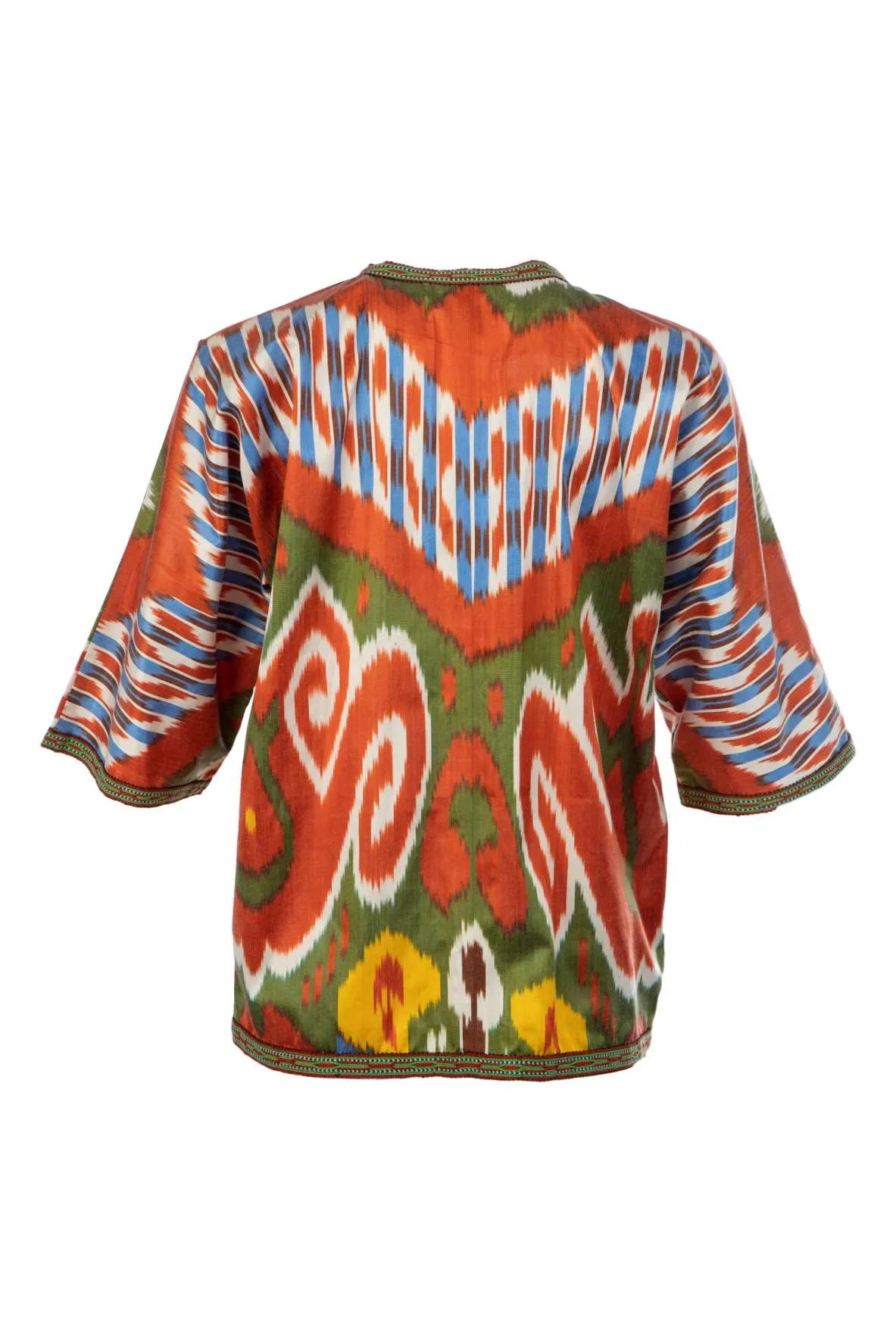 Lafayette Silk Ikat Jacket - Red, Green, Multi