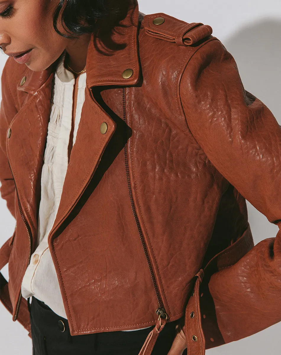 Leather Jacket | Cognac