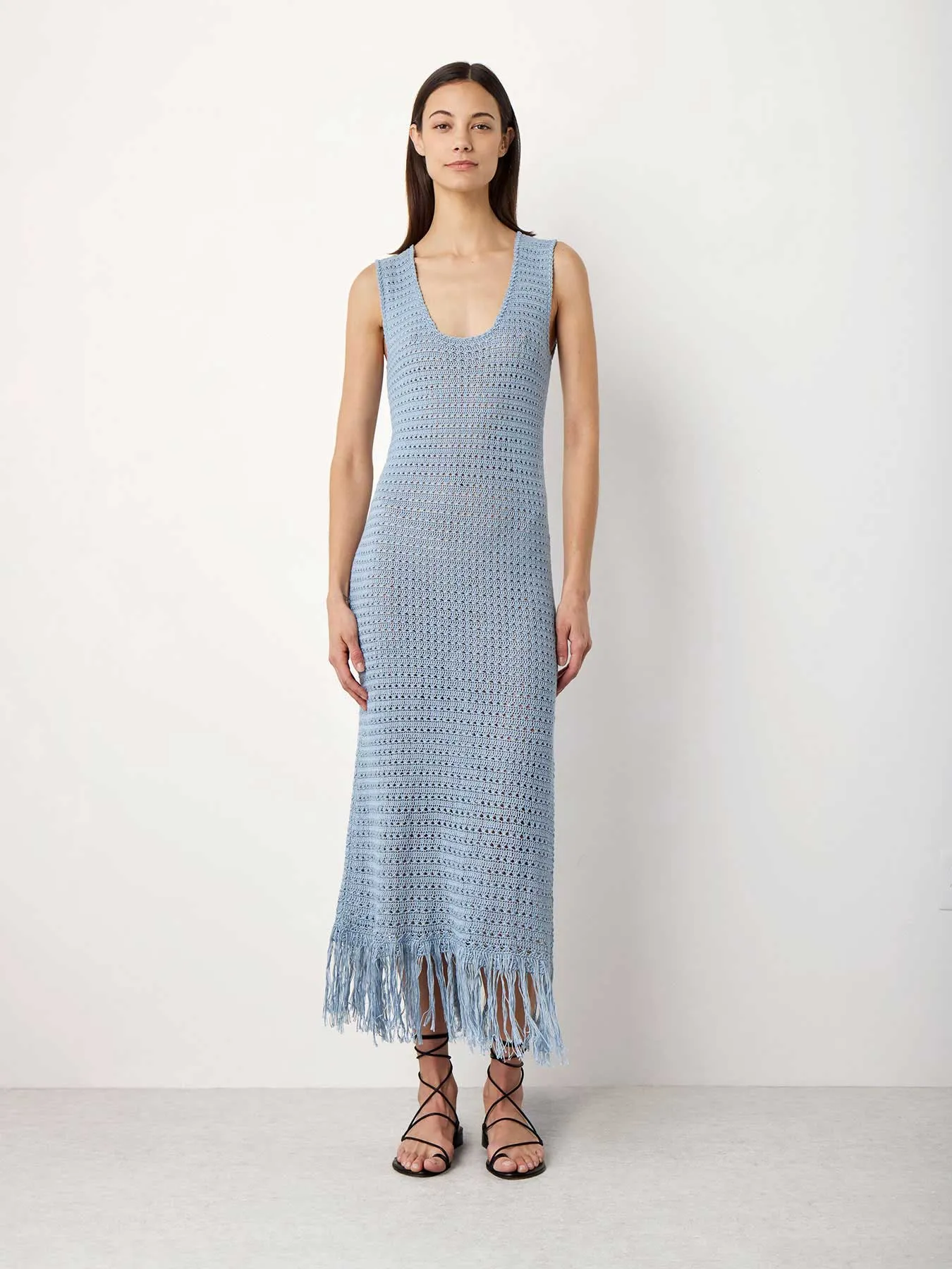 Light Blue Hand Crochet Dress