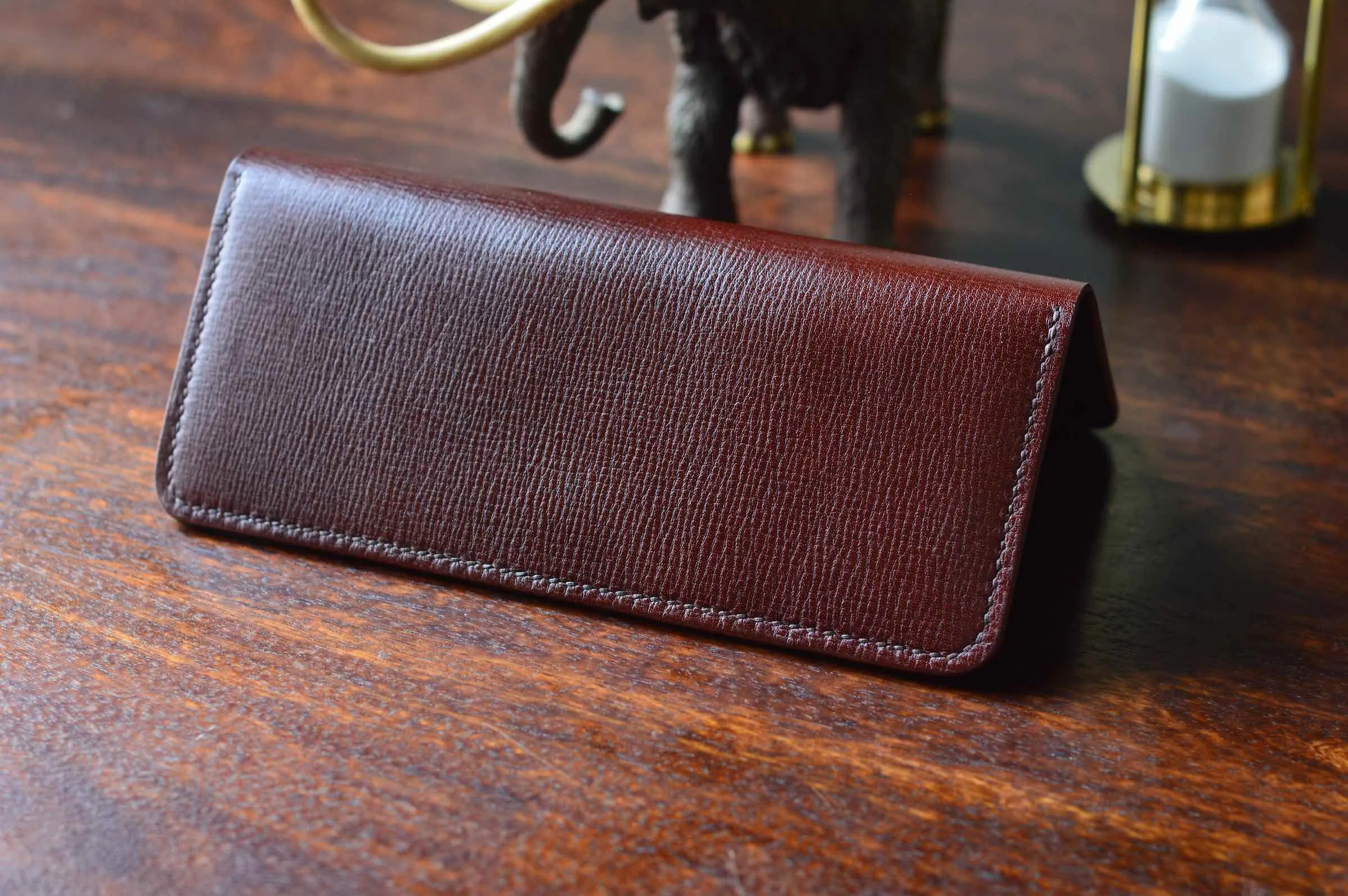 Long Bifold Wallet - Textured Leather