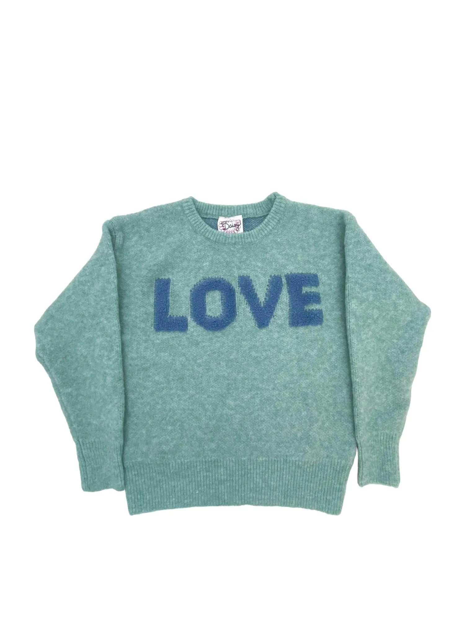 Love Daisy Love Fluffy Pullover Mint/Blue LD15659 5108