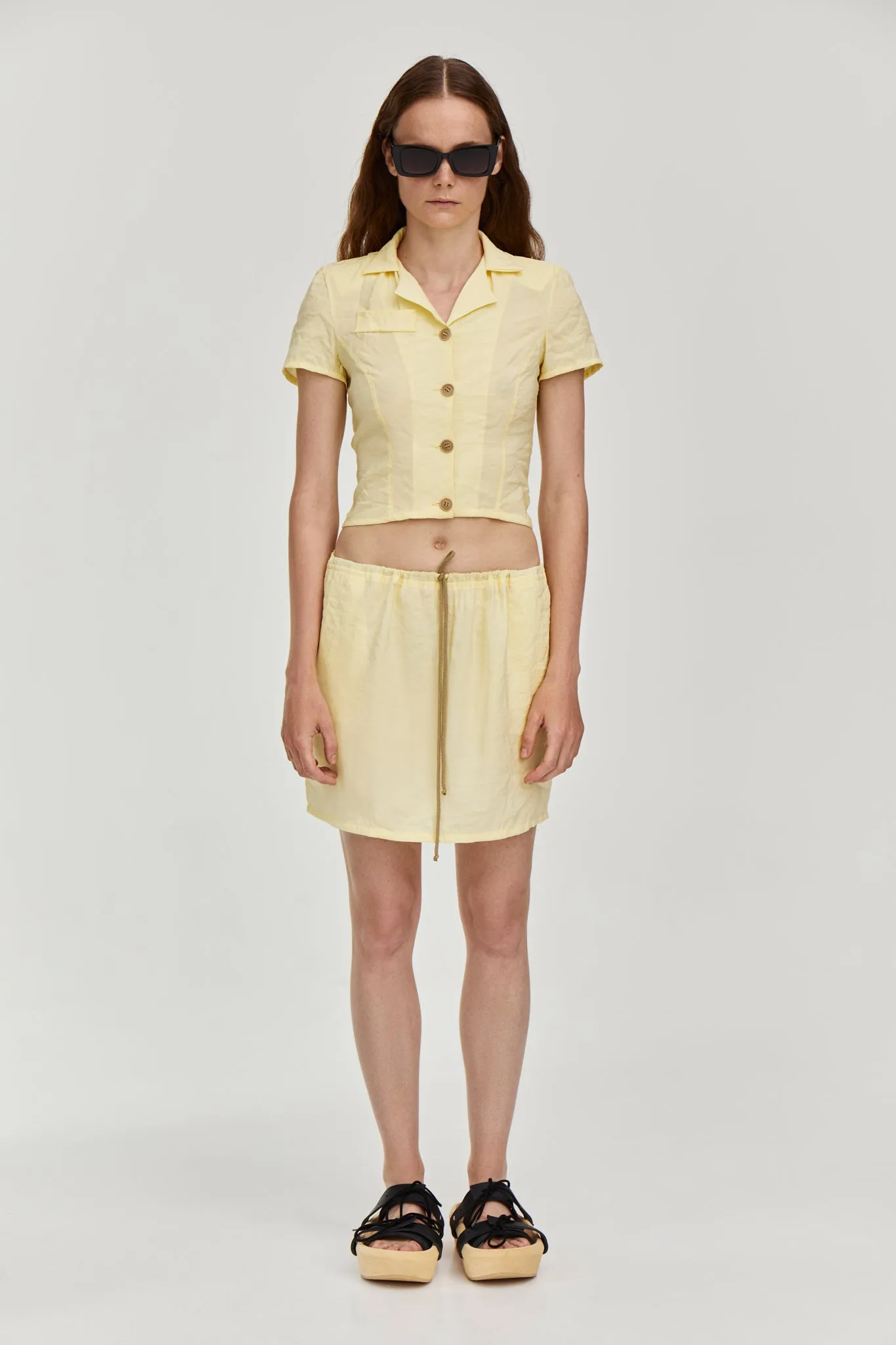 Low waist skirt - Yellow