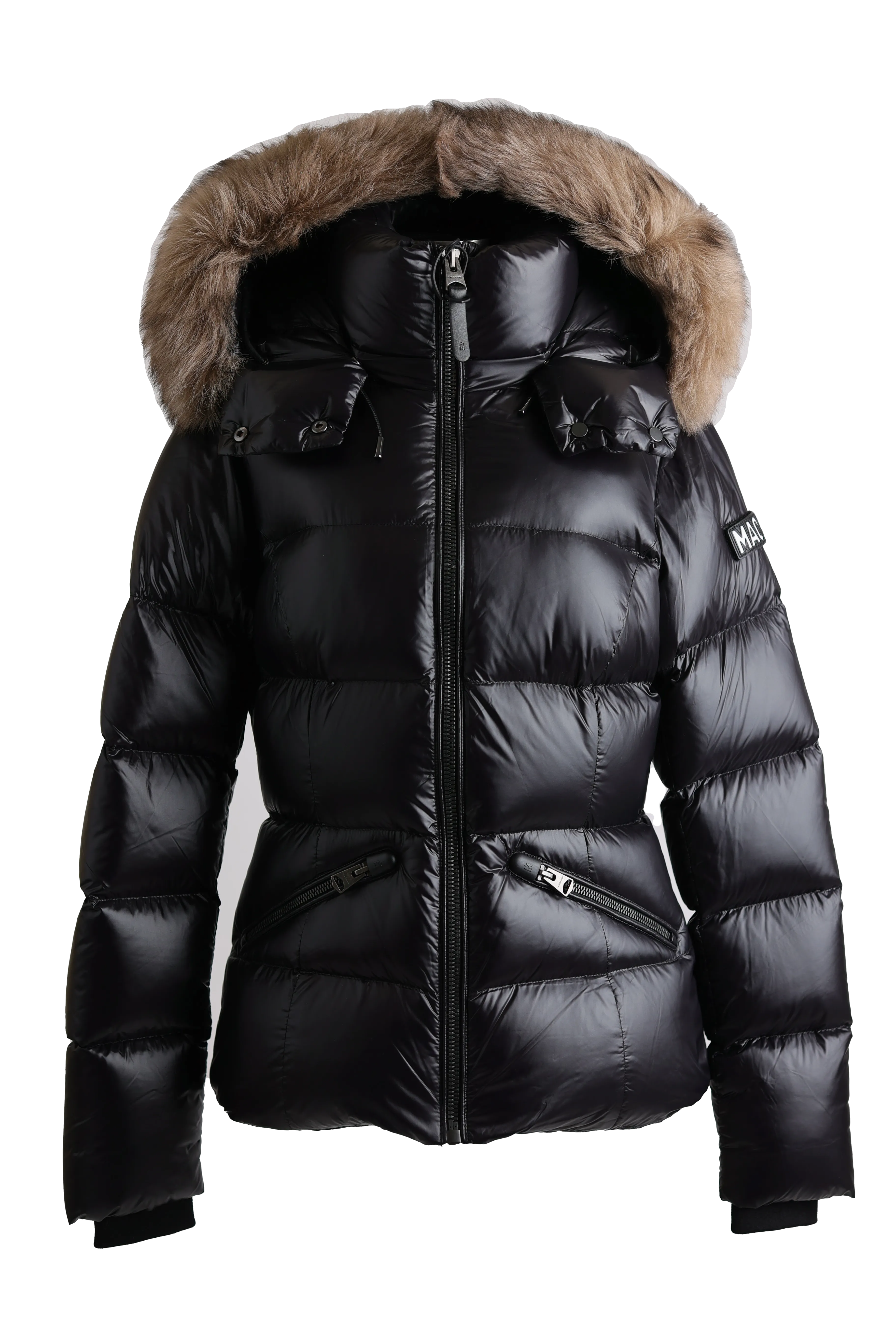 Madalyn Down Puffer Jacket W/ Shearling Hood