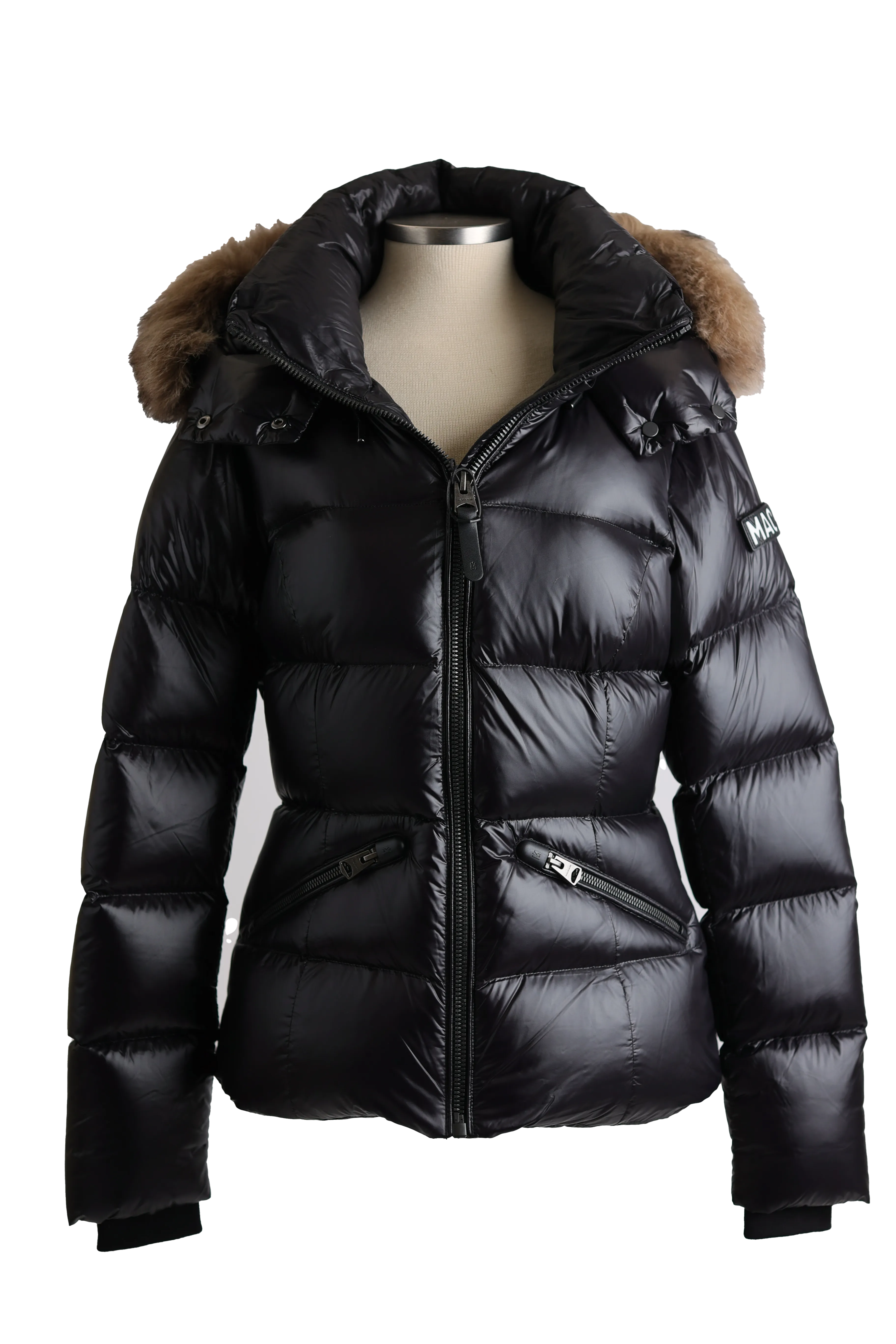 Madalyn Down Puffer Jacket W/ Shearling Hood