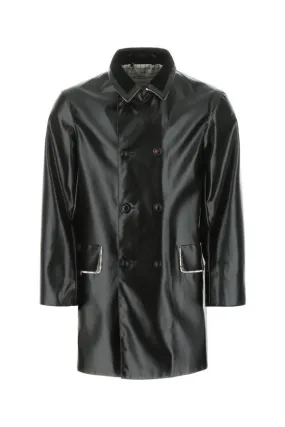 MAISON MARGIELA | Black PVC trench coat