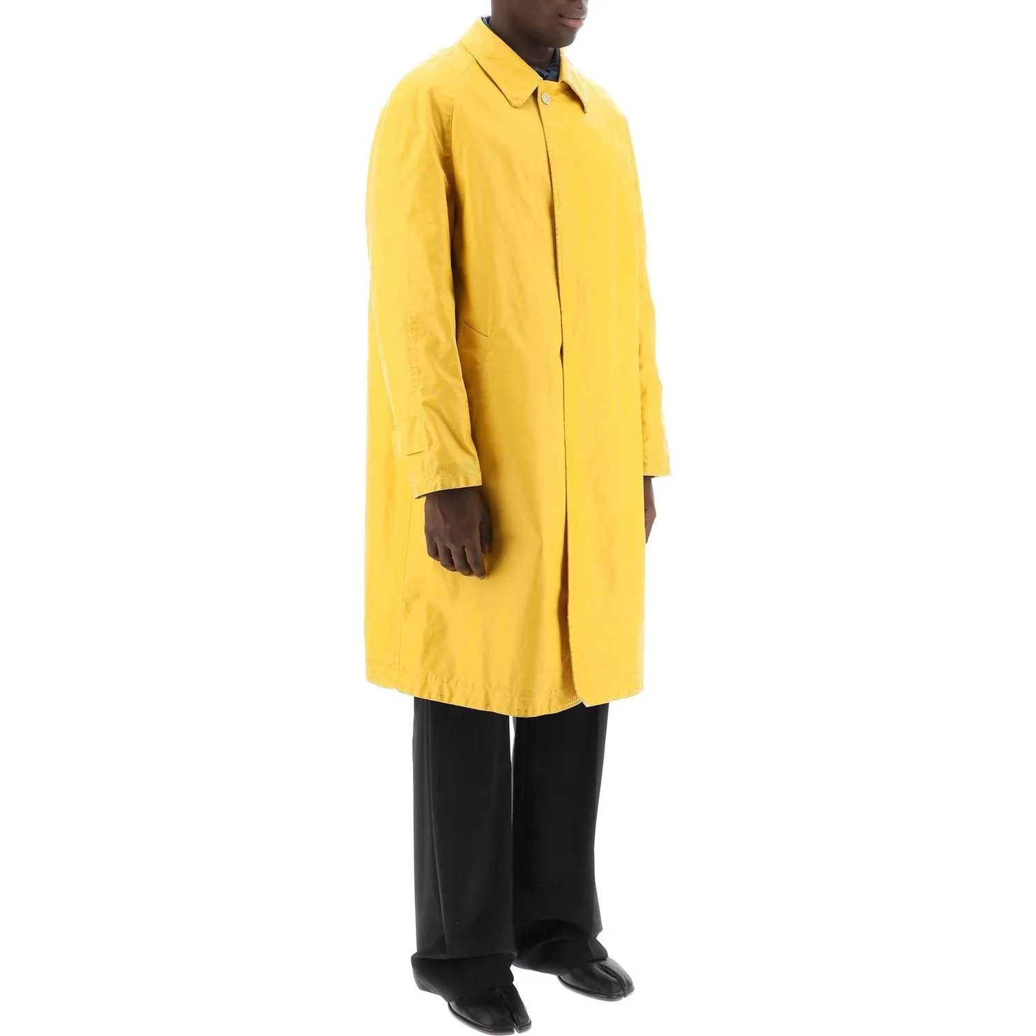 Maison Margiela trench coat in worn-out effect coated cotton