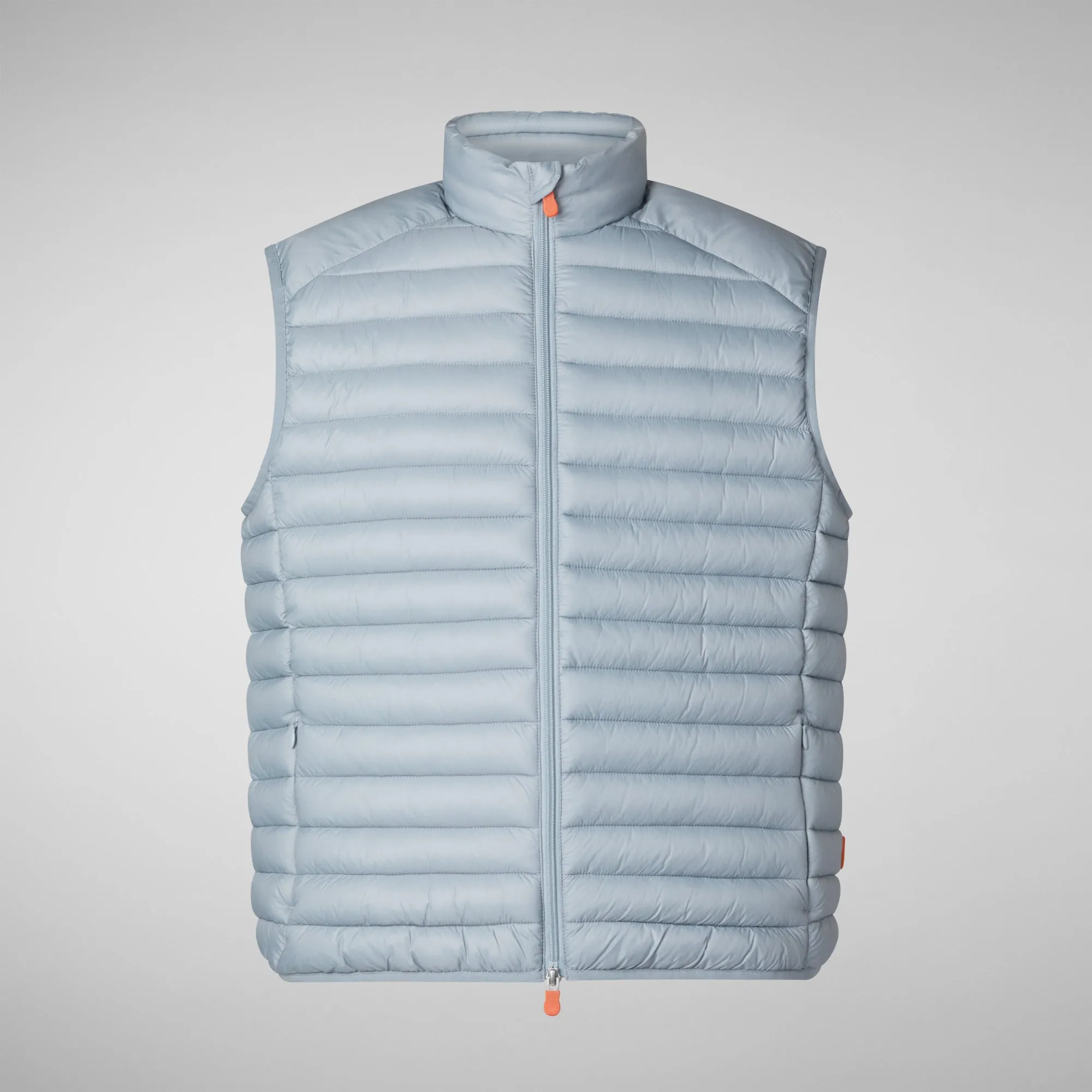 Man's quilted gilet Adam in rain grey