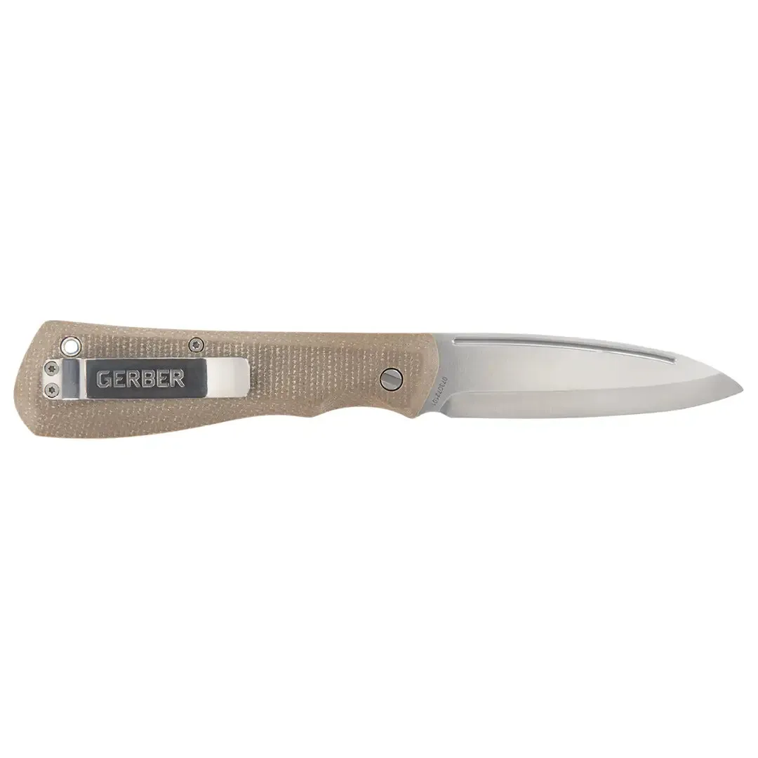 Mansfield FE DP Folding Clip Knife - Natural Micarta by Gerber