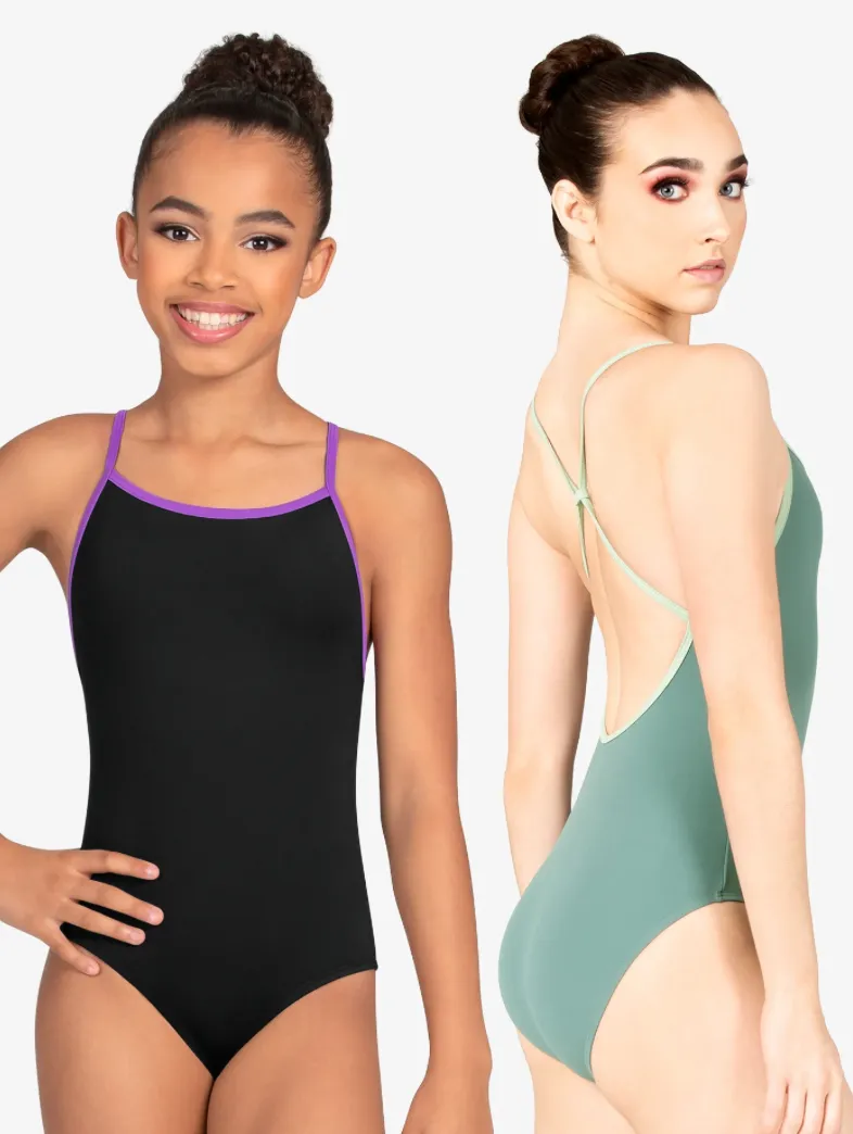 Mariia | Children's Strappy Back Leotard | Black