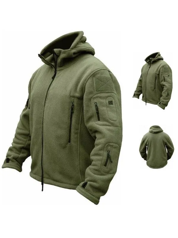 Men's Hooded Outdoor Warm Fleece Lined Jacket