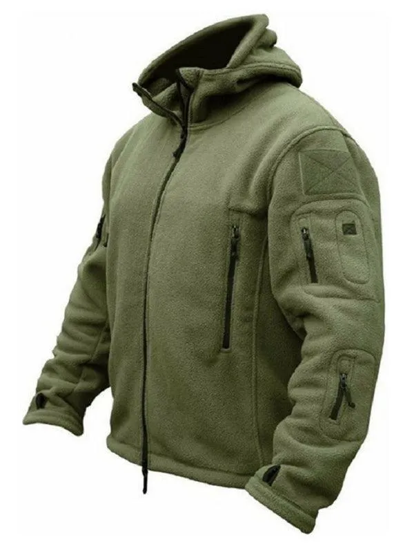 Men's Hooded Outdoor Warm Fleece Lined Jacket