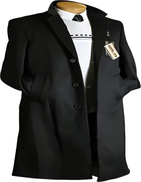 Mens Overcoat - Topcoat For Men - Winter Fabric - Dark color black Wool fabric / Dress Coat Cheap Priced Available In Big & Tall Sizes Overcoat - Mens Topcoat