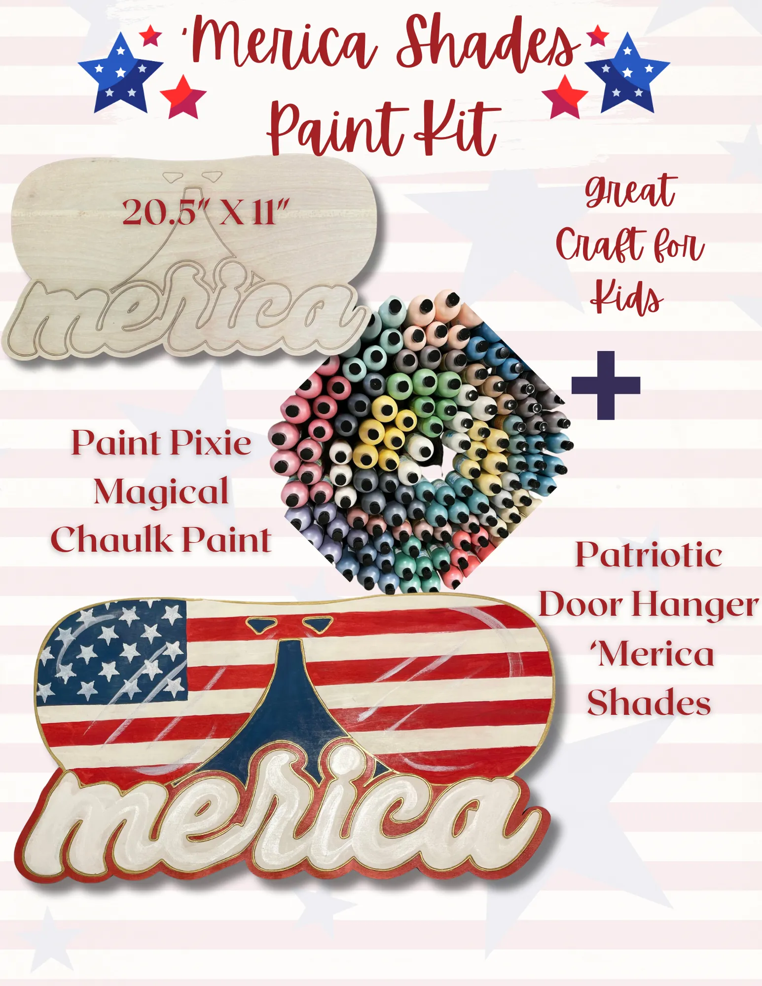 Merica Door Hanger Sign