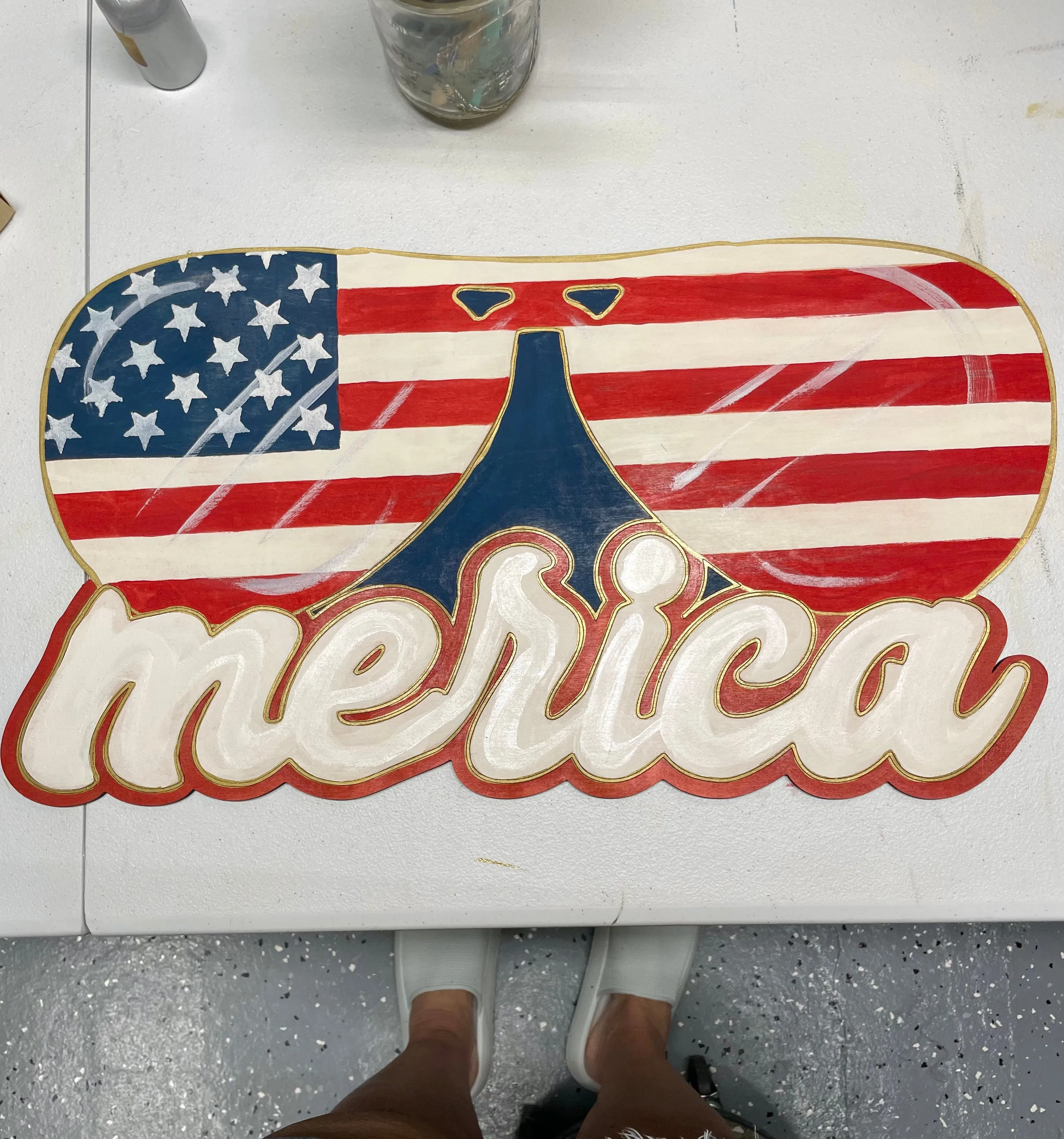 Merica Door Hanger Sign