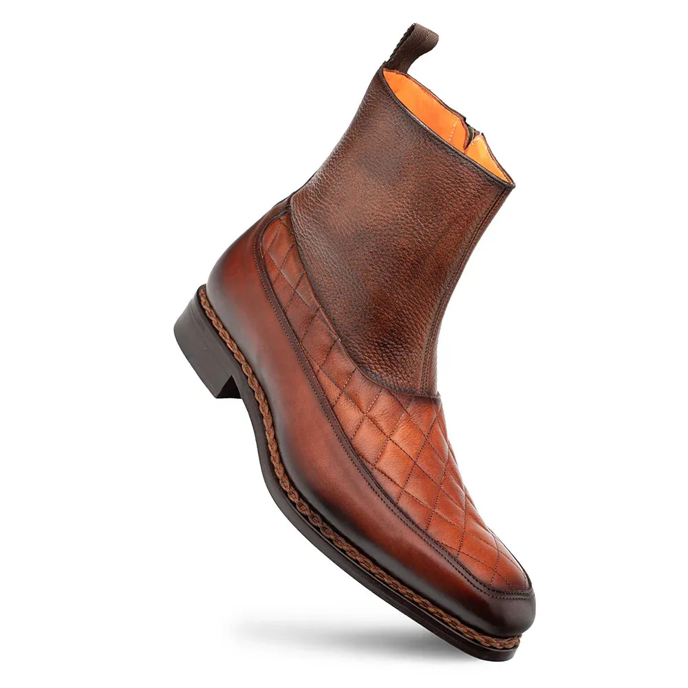 Mezlan Men's Cognac Slip-On Boot Musico Dress Zip Boot Style-21239