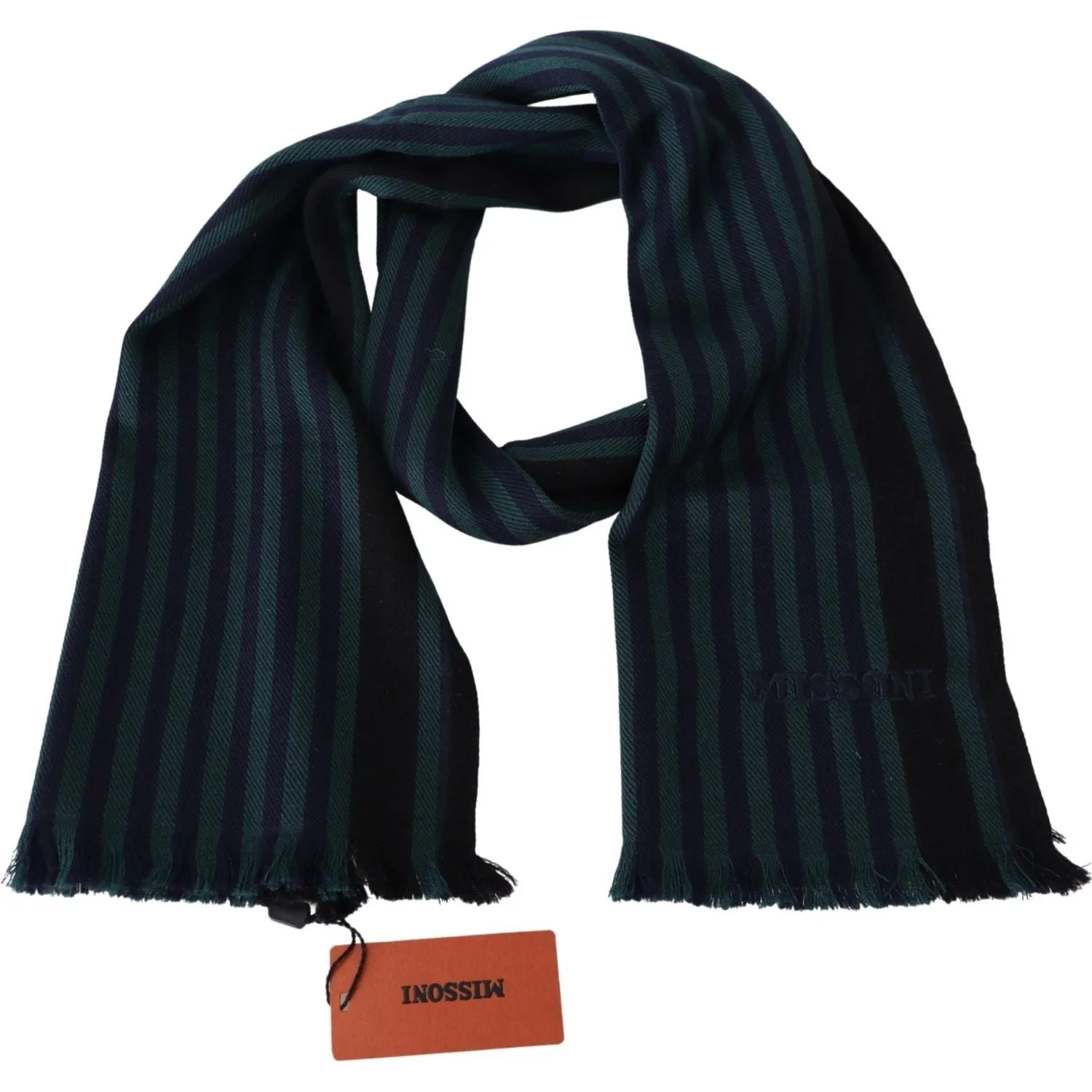 Missoni Elegant Multicolor Wool Scarf with Fringes