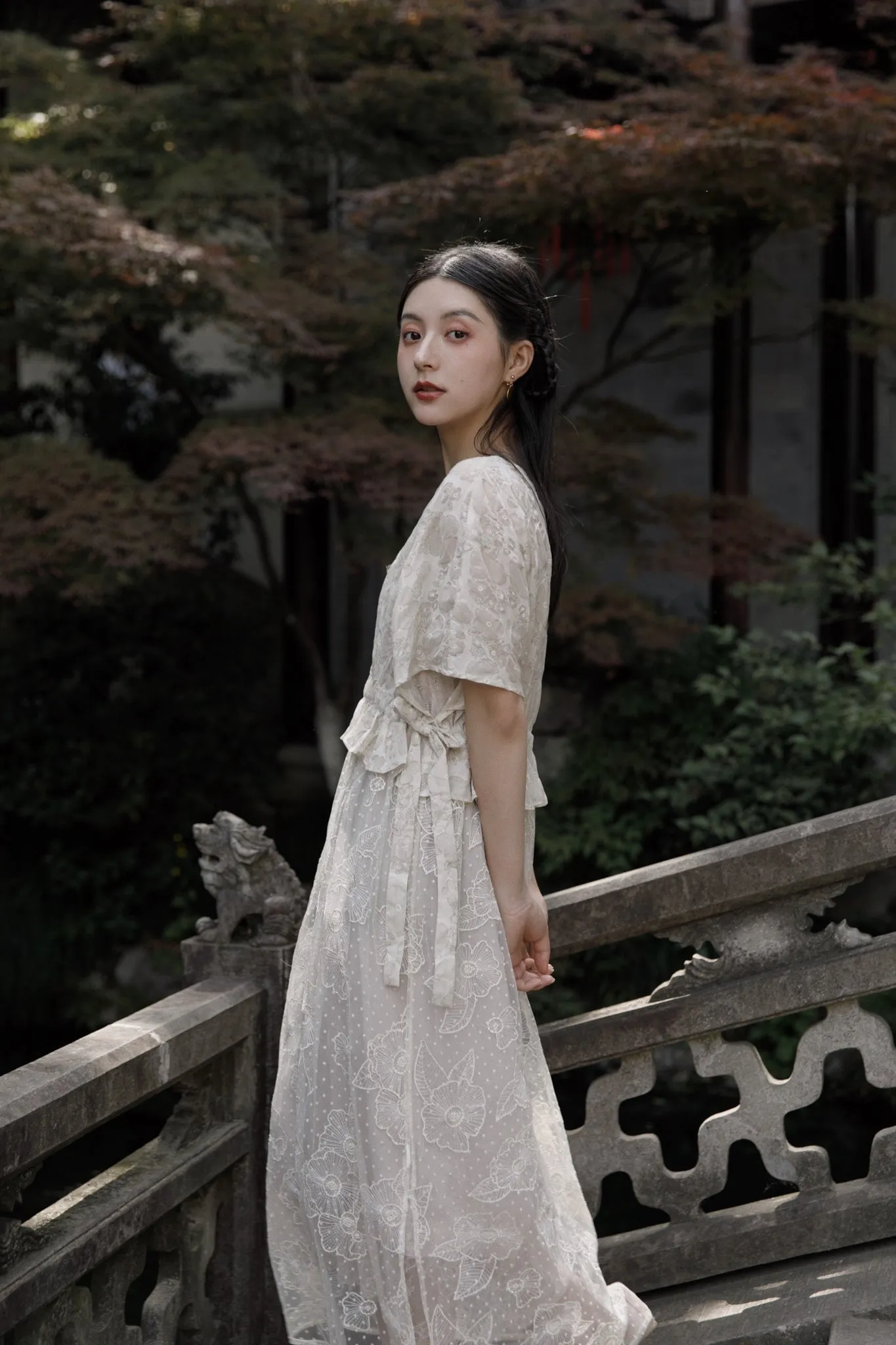 Molifusu | Yulania Ruffle Embroidered Dress